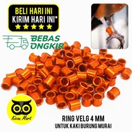 Ring kaki burung murai 4mm gelang velg penanda kaki murai batu