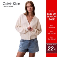 CALVIN KLEIN CK Emblem Knit Cardigan Womens