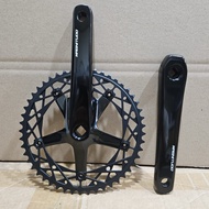 MAGNITUDO Crankset Glossy Black Chainring Spider 49T BCD144 Length 170mm