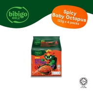 (50% OFF Voucher) bibigo Spicy Baby Octopus Stir-fried Ramyun 122g x 4 pack (Best Before: 19/Nov/202