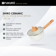 Fukuro Shiro Ceramic Non-Stick Saucepan (18cm)