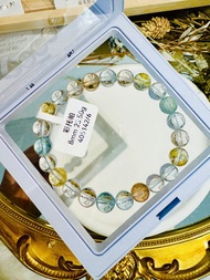 精品自用冰彩托帕石水晶手珠8mm23.50g增強表達能力說服力