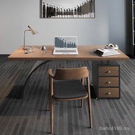 Desktop Household Computer Desk Simple Solid Wood Workbench Craft Book Desk Iron Table Boss Creative