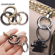121GVPLDSHOP 3pcs Spring O-Ring Buckles Black gold silver Zinc Alloy Hooks Plated Gate Bag Belt Buck