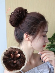 [ hàng hót năm nay ] tóc giả nữ búi cột xoăn tóc búi rối tóc búi xoăn