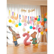 Percy and Pip Theme Baby Girl Children 23th Birthday Decoration Scene Layout Party Balloon Backgroun
