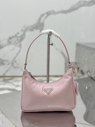 👏Prada Re-Edition 2005 Re-Nylon迷你單肩包 粉色 mini bag 全實拍📸📸100% new🎁 pink Shoulder Bag 腋下包 單肩包 手提袋 編號：1NE