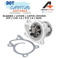 AUTOPLUS Water Pump * NISSAN LIVINA 1.6 L10/ LATIO 1.6 C11/ ALMERA N17/ NV200 M20 * 21010-EE025-AP