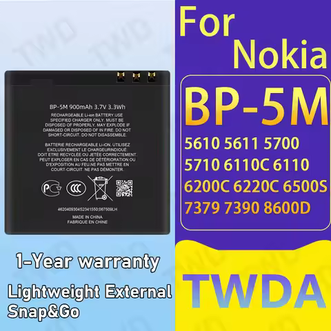 BP-5M BP5M Large capacity Battery For Nokia 5610 5611 5700 5710 6110C 6110 Batteries New High Quanli