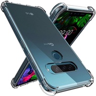 For LG G8S ThinQ LMG810 LM-G810 LMG810EAW Slim Crystal Clear Soft Silicone Jelly Case with Four Reinforced Corners Transparent Cover
