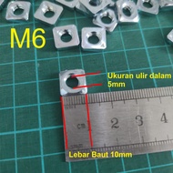 M6 Square Nut M6 Square Nut Coarse Thread 5mm