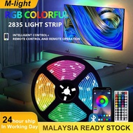 5M lampu rgb led strip light Remote And App Control 2835 rgb strip light Music Sync 12V led rgb ligh