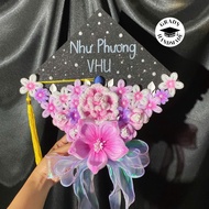 Graduation Hat Decorated with Velvet Flowers, Graduation Hat Decorated with Velvet Flowers, Graduati