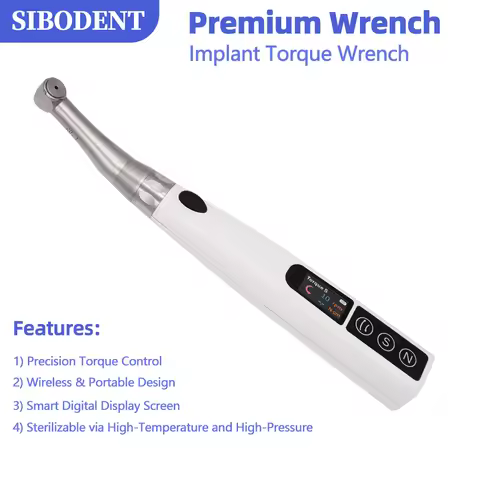 Premium Dental Implant Torque Wrench 10-70Ncm Wireless with Smart Digital Display, Autoclavable & Un