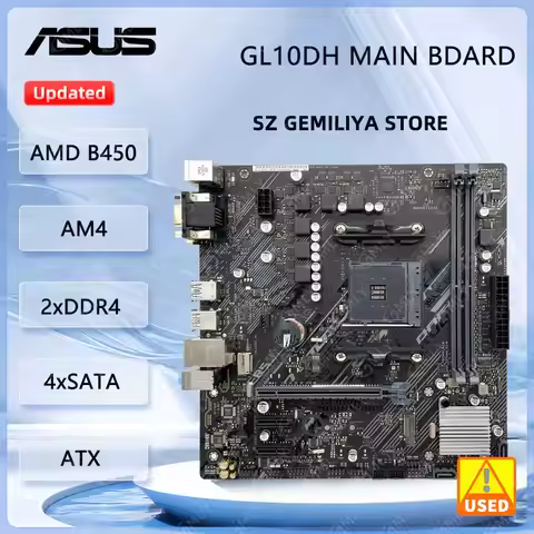 ASUS B450M Motherboard GL10DH MAIN BD Motherboard DDR4 64GB support Ryzen 5 4500 Ryzen 5 5600 Ryzen 