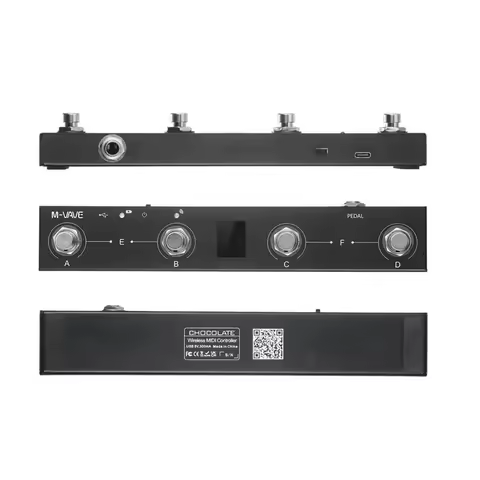 M-VAVE Chocolate MIDI Controller BT Wireless Rechargeable 4 Buttons MIDI Controller Pedal APP Contro