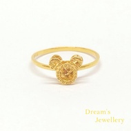 Cincin Mickey Emas 916 / Mickey Ring 916 Gold Dreams Jewellery