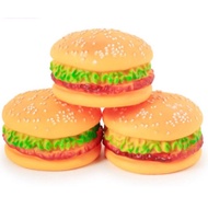 Chew Toy fake Burger toy Squeaky Burger Toy for Dogs Pet Dog Cat Toy sound Peto2024