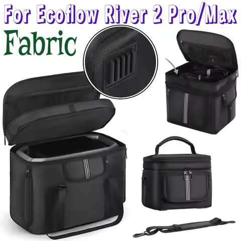 Black Fabric Portable Power Station Carrying Bag For Ecoflow Delta 3 Plus/Solar Generator Delta 2 Fo