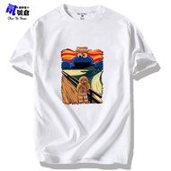 Warehouse No. 2 Biscuit Monster Sesame Street Gingerbread Man Short Sleeve T-Shirt T Clothes Top Tre