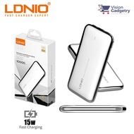 GM4J LDNIO PQ1017 Powerbank 10000mah Output Type C LED Display Stainless Steel 15W
