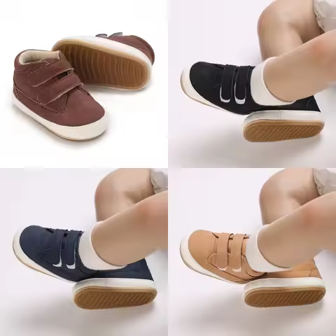 Fashion Spring And Autumn 0-18M Newborn Walking Shoes With Soft Rubber Sole And Anti Slip For Infant