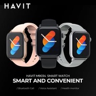 Havit - M9034 多功能智能運動手錶 藍牙通話 血壓 血氧 心率 計步 壓力 睡眠探測 - 黑色