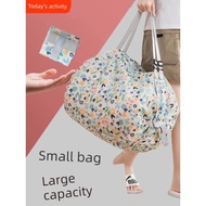 small recycle bag foldable travel bag luggage Cross-border Folding Eco-shopping Bag Travel Shoulder 