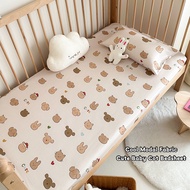 Premium Modal Fitted Bedsheet Baby Cute Cartoon Print Baby Cot Bedsheet Breathable Cooling Bedsheet 