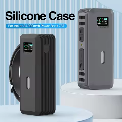 SIKAI Silicone Case for Anker 737 Power Bank 140W PowerCore Charger TF/SIM card PIN storage Carrying