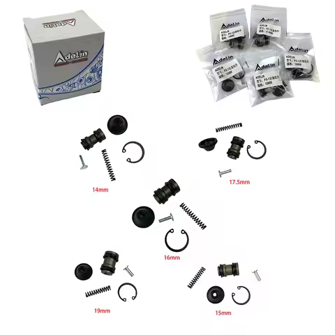 Adelin PX1 Motorcycle Brake Pump Piston 14/15/16/17.5/19mm Repair Kit for Clutch Plunger Universal M