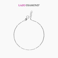 LAZO DIAMOND Bar Satelite Spiga Chain Bracelet in 9k White Gold
