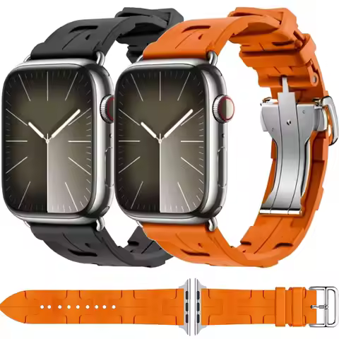 With Logo Kilim Single Tour Silicone Band Apple Watch Strap 46mm 42mm Strap For Iwatch 11 10 9 8 Ult