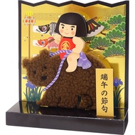 Sanrio端午節卡片/ 3-3/ 金太郎坐在熊上