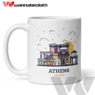 Athens Greece Mug Athena Greek Souvenir Gift Mug World City Mug Athens v4