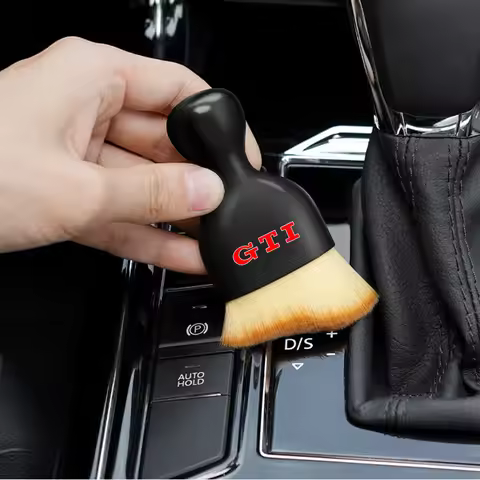 Car Interior Dashboard Dust Remover Cleaning Soft Brush Auto Emblem for VW GTI Golf 3 4 MK3 MK4 Pass