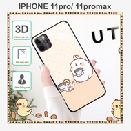 Iphone11pro/11promax glass case with 3D printed Boca Cartoon