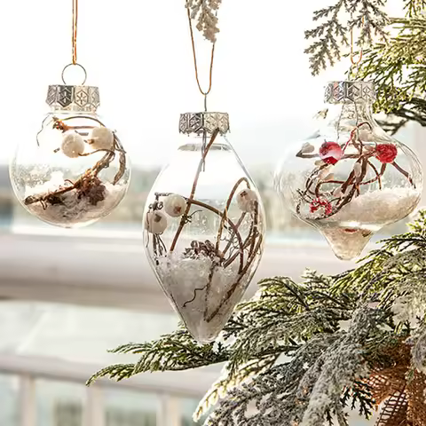 Christmas Tree Balls Transparent Decorative Christmas Balls Christmas Tree Decorations Christmas Pla