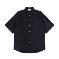 Stone Island 短袖襯衫 黑色