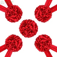 MAYWI 1Pcs Big Flower Ball, Ribbon-cutting Car Delivery Red Cloth Hydrangea, Durable Market Ceremony Recognition Start Business Chinese Wedding Celebrate Decoration Red Satin