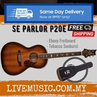 PRS SE Parlor P20E Acoustic Guitar w/Bag, Tobacco Sunburst