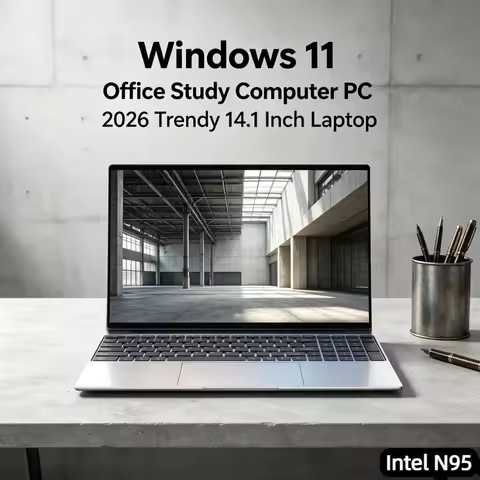 Powerful 2026 14.1 Inch Ultra Thin Notebook Intel N95 Win11 DDR4 16GB RAM 2TB SSD Business Laptop PC