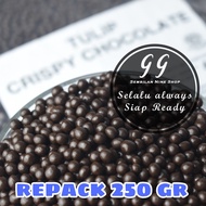 Tulip 250 Grams CRISPY Chocolate Crispyball Pearl Dark Halal CRISPY Chocolate