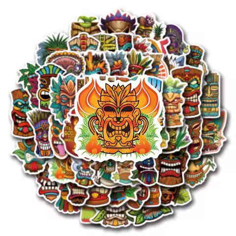 10/30/55PCS TiKi Totem Cartoon Graffiti Stickers Waterproof DIY Skateboard Laptop Phone Car Bike Coo