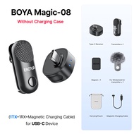 BOYA BOYA Magic Wireless Lavalier Microphone 4 Forms in 1 Mic for iPhone Android USB-C Phone Camera 