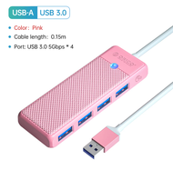 ORICO Hub Hub USB 3.0 4-Port Splitter Bộ chuyển đổi Đầu chia USB mở rộng Dock siêu mỏng Bộ chuyển đổ