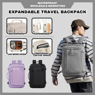 Expandable Travel Cabin Backpack 38L – Waterproof Fits 15.6” Laptop, Multi-Pockets Travel Bag