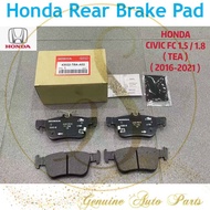 ( 100% ORIGINAL ) HONDA CIVIC FC 1.5 / 1.8 TEA REAR DISC BRAKE PAD 2016-2021 43022-TBA-A02 43022 TBA
