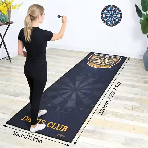 VIKAMA Darts Club Retro-Themed Darts Mat: Non-Slip, Durable Professional Darts Mat for Home or Bar U