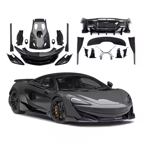 Direct Selling 600LT Style Body Kit for McLaren 570S 540C Modified Car Bumper Side Skirts Rear Hood 